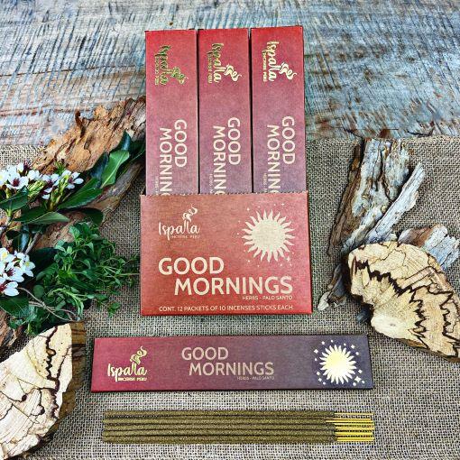 Ispalla Palo Santo, Wild Herbs & Florals Incense (Good Mornings)- Retail Display Box- 12 packs 